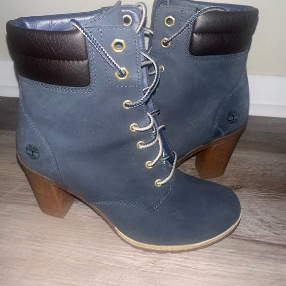 Timberland Shoes - Timberland Women's Navy Heeled Boots